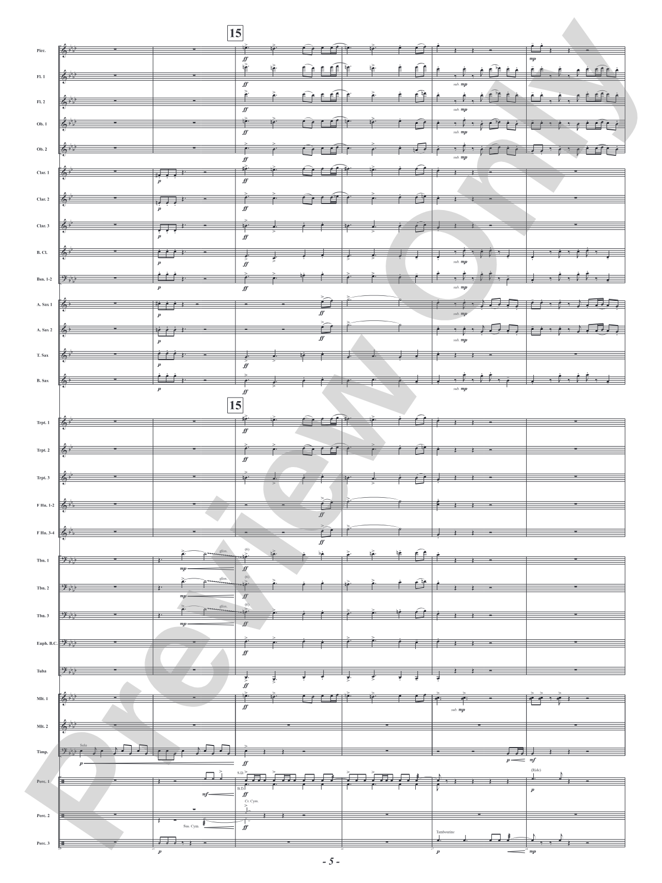 Red Embers: Concert Band Conductor Score & Parts