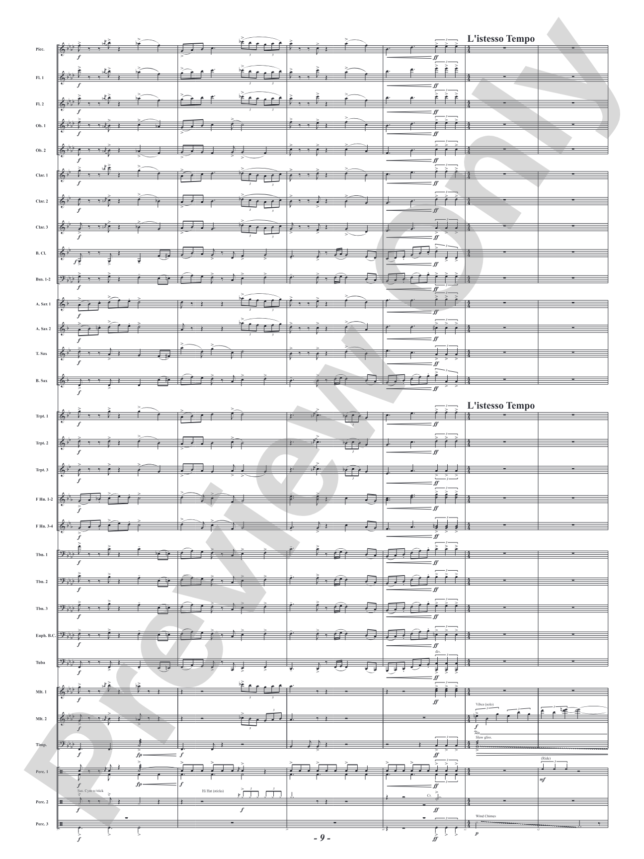 Red Embers: Concert Band Conductor Score & Parts