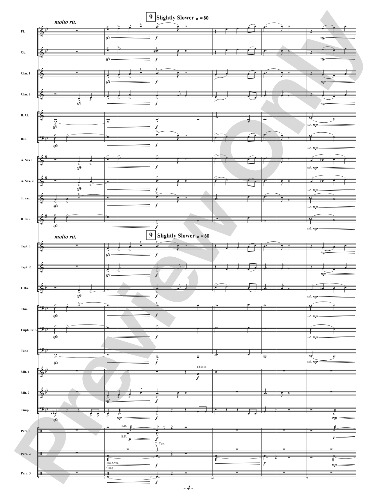 Unconquered Soul: Concert Band Conductor Score & Parts