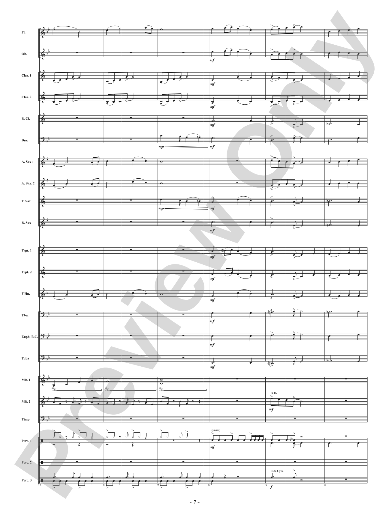 Unconquered Soul: Concert Band Conductor Score & Parts