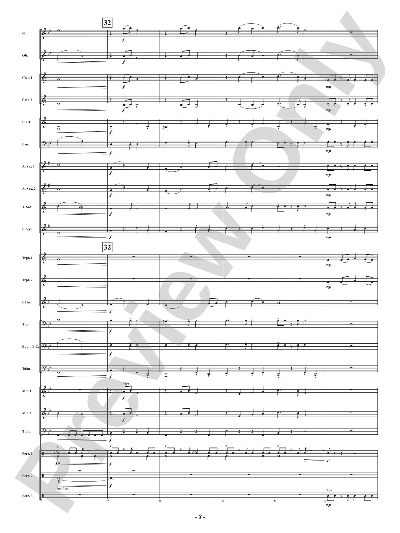 Unconquered Soul: Concert Band Conductor Score & Parts