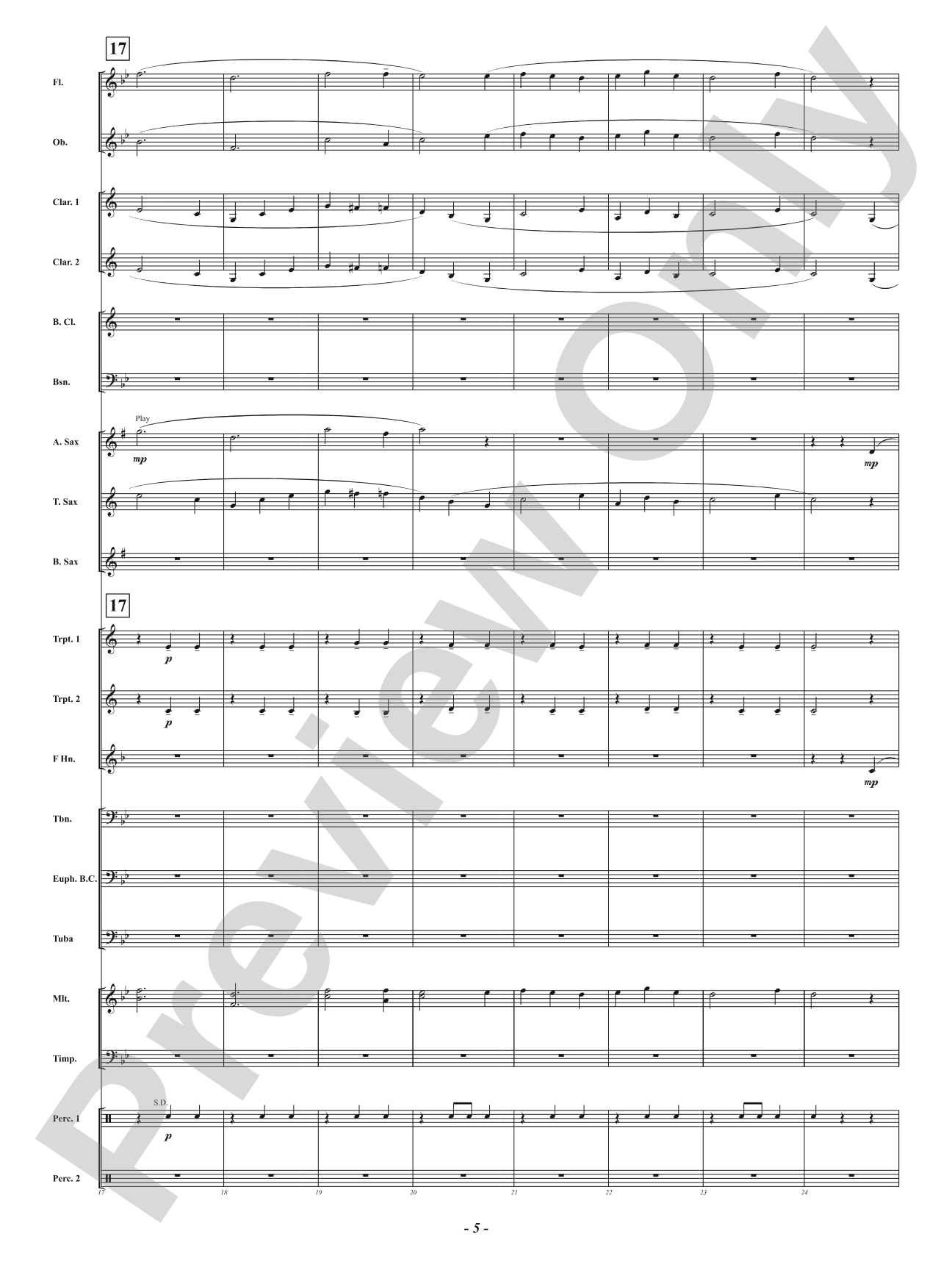 Catalan Serenade: Concert Band Conductor Score & Parts