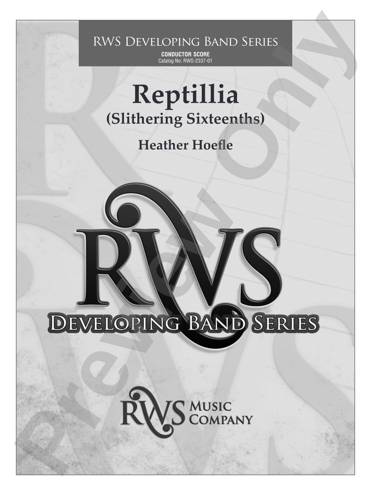 Reptillia - Slithering Sixteenths: Concert Band Conductor Score & Parts