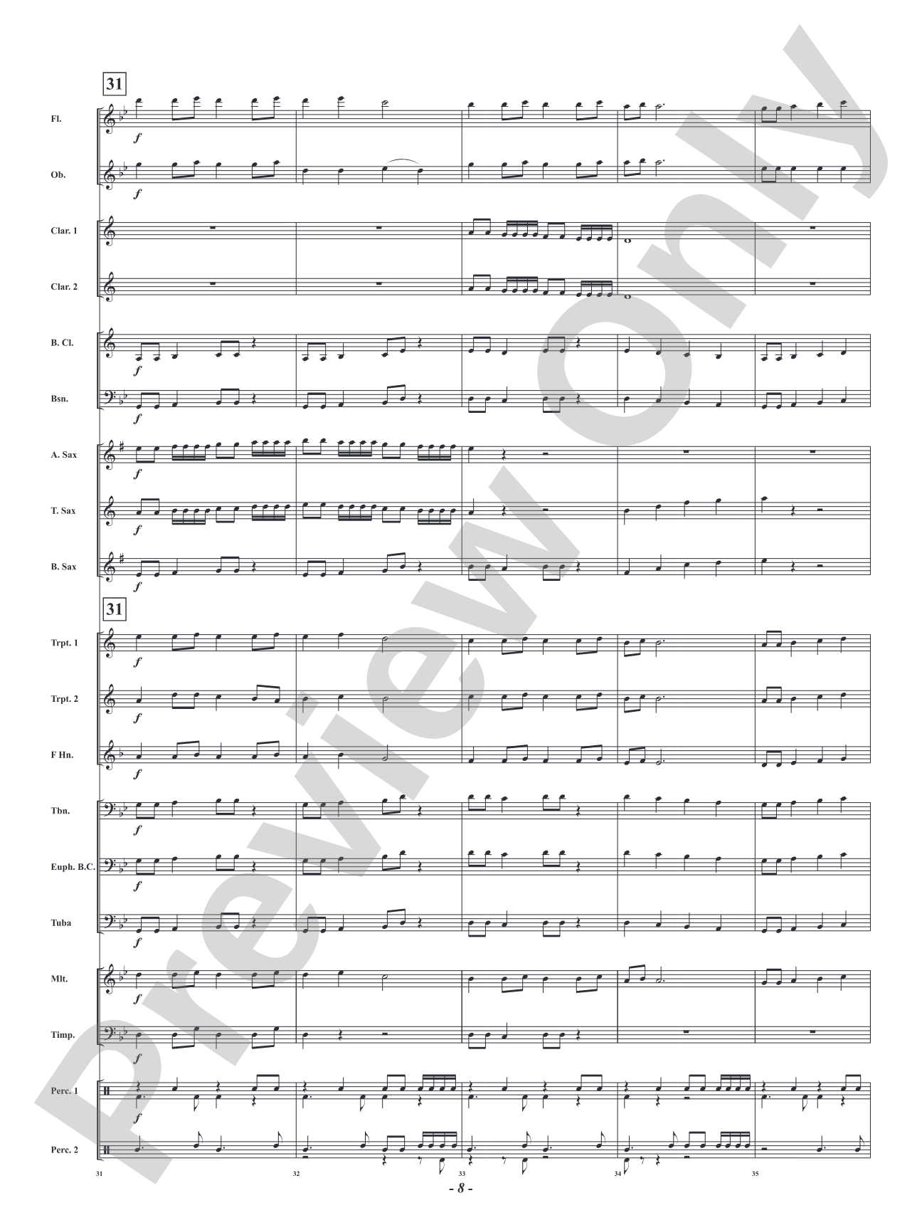Reptillia - Slithering Sixteenths: Concert Band Conductor Score & Parts