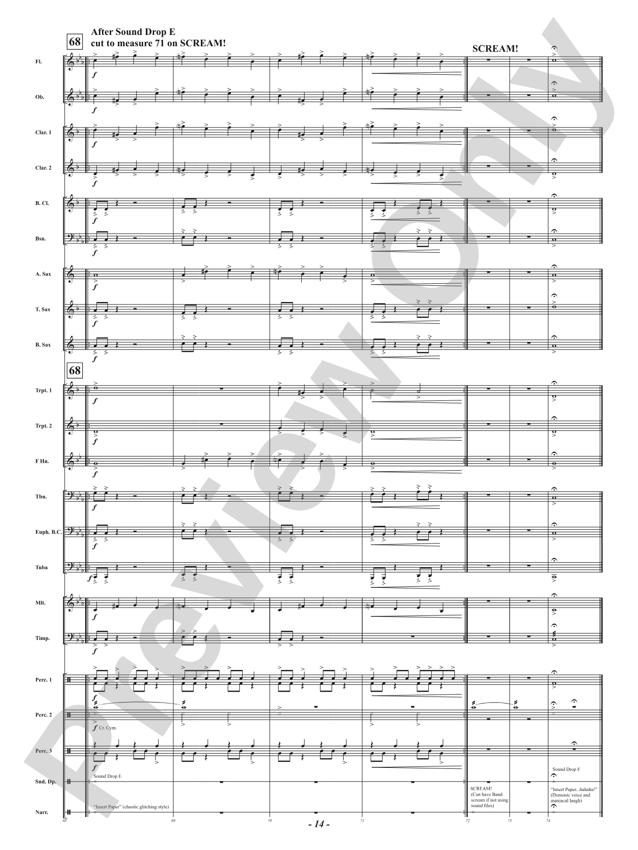 Shredder: Concert Band Conductor Score & Parts