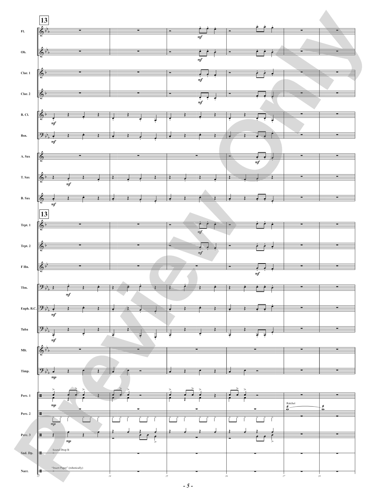 Shredder: Concert Band Conductor Score & Parts