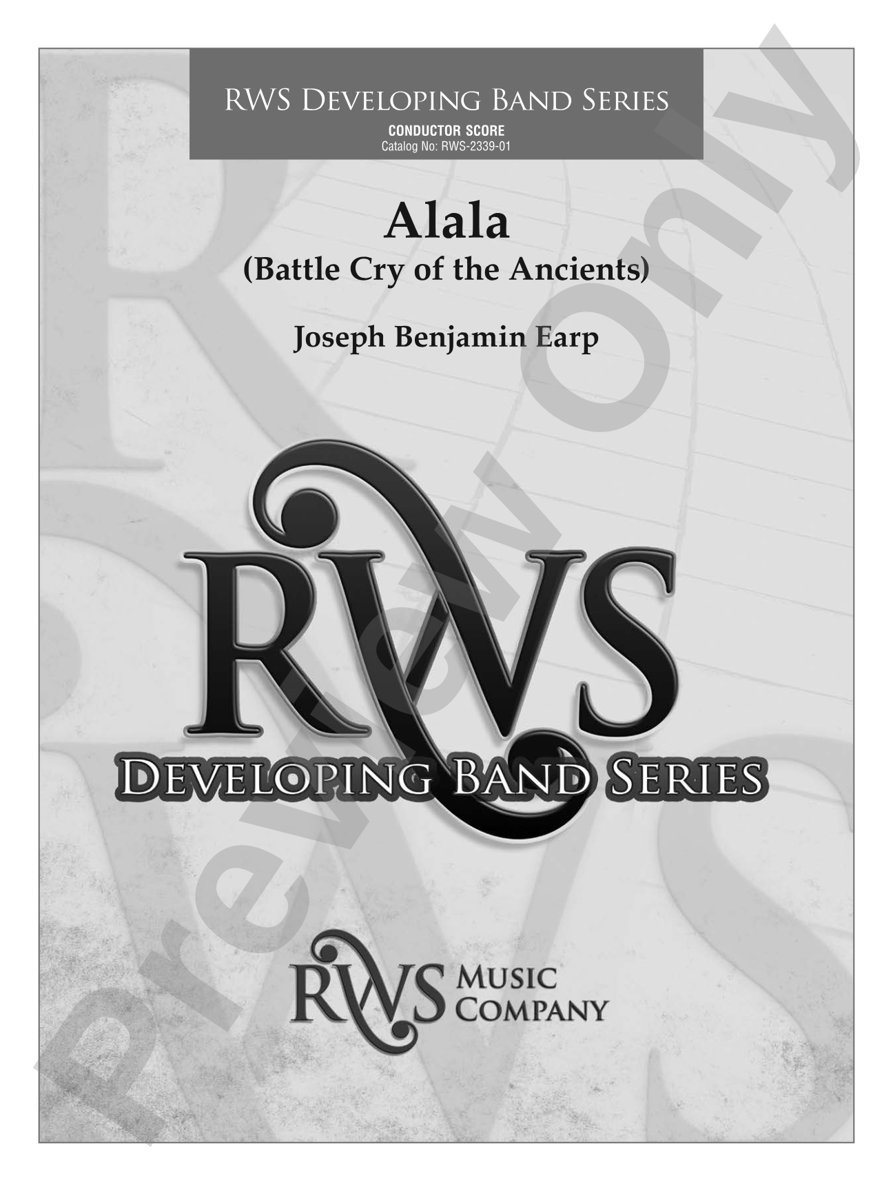 Alala - Battle Cry of the Ancients: Concert Band Conductor Score & Parts