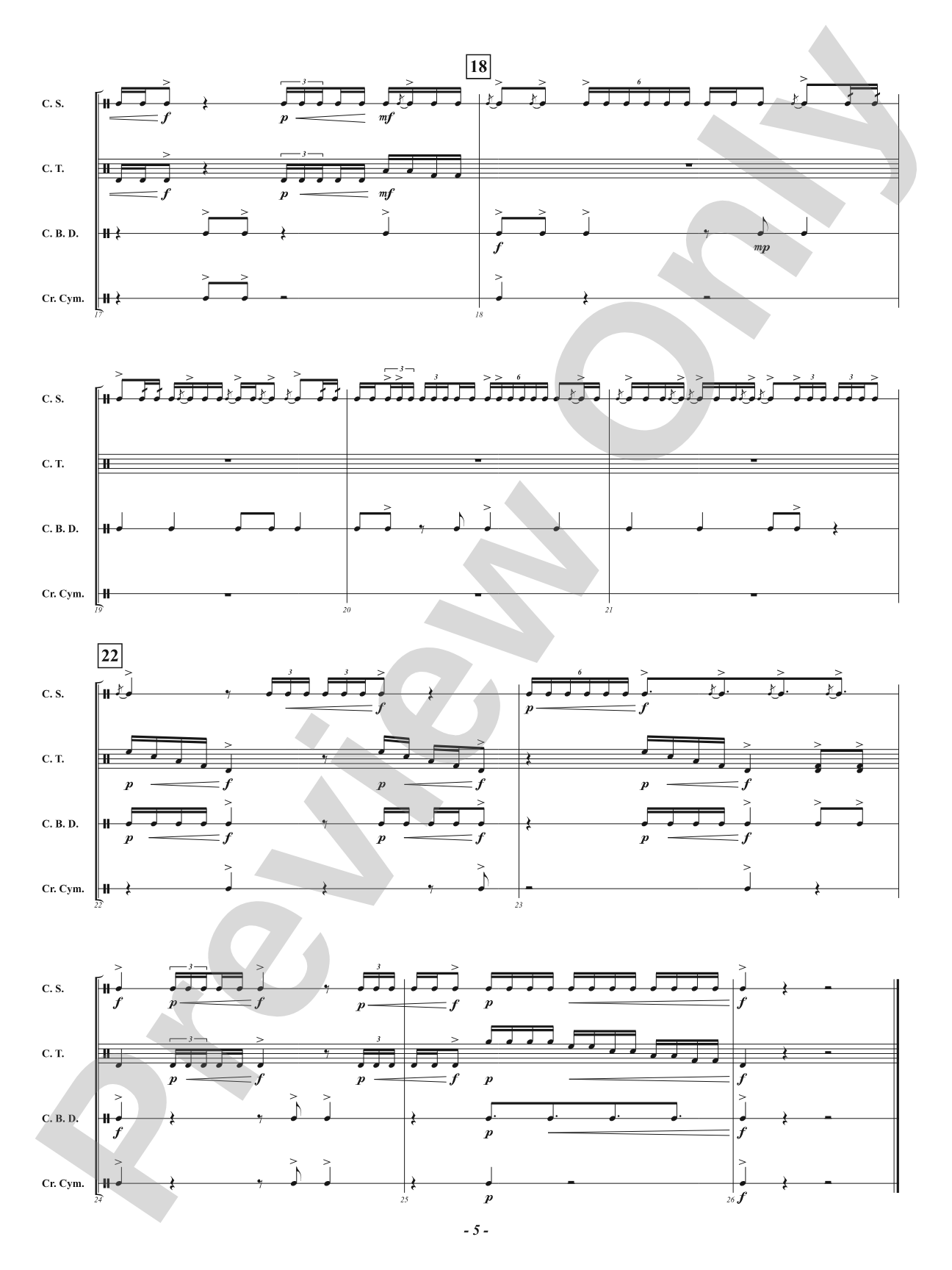 Sync - Percussion Quartet: Percussion Ensemble Conductor Score & Parts