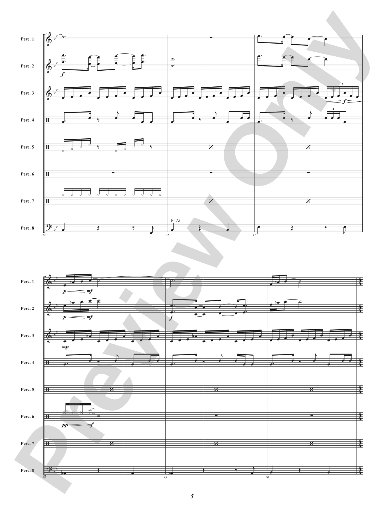 Ritmo Bongito: Score