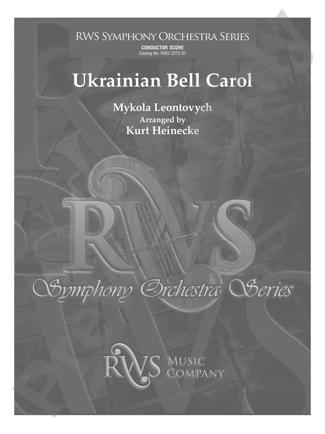 Ukrainian Bell Carol: Full Orchestra Conductor Score & Parts