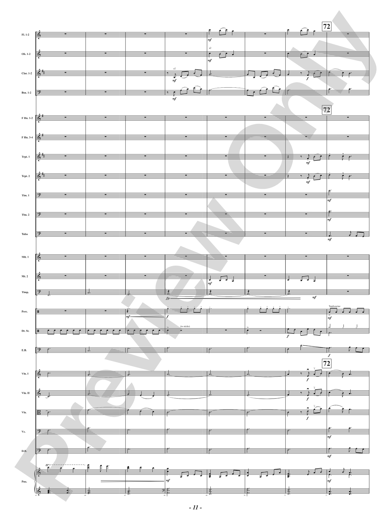 Ukrainian Bell Carol: Full Orchestra Conductor Score & Parts