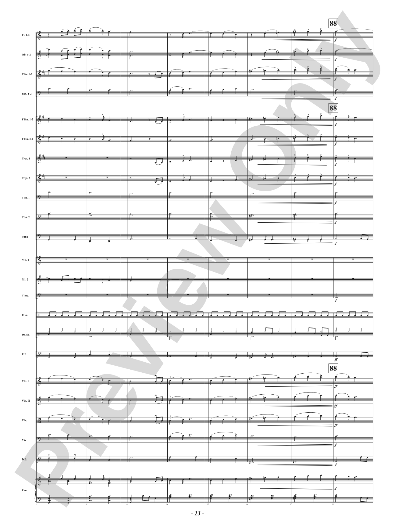 Ukrainian Bell Carol: Full Orchestra Conductor Score & Parts