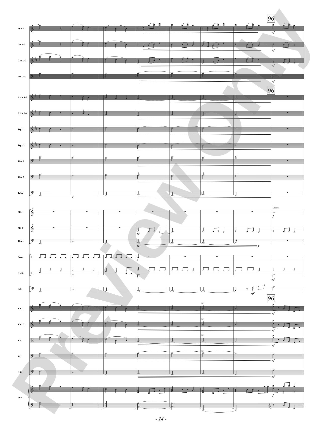 Ukrainian Bell Carol: Full Orchestra Conductor Score & Parts