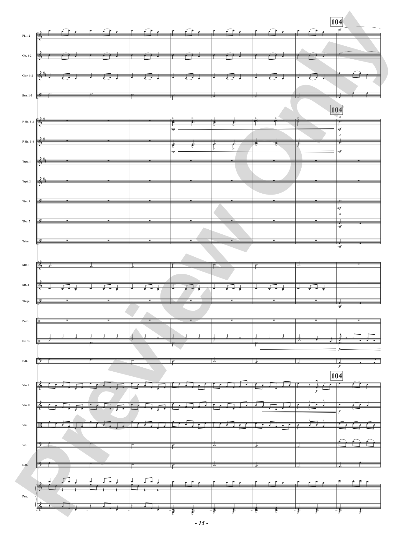 Ukrainian Bell Carol: Full Orchestra Conductor Score & Parts