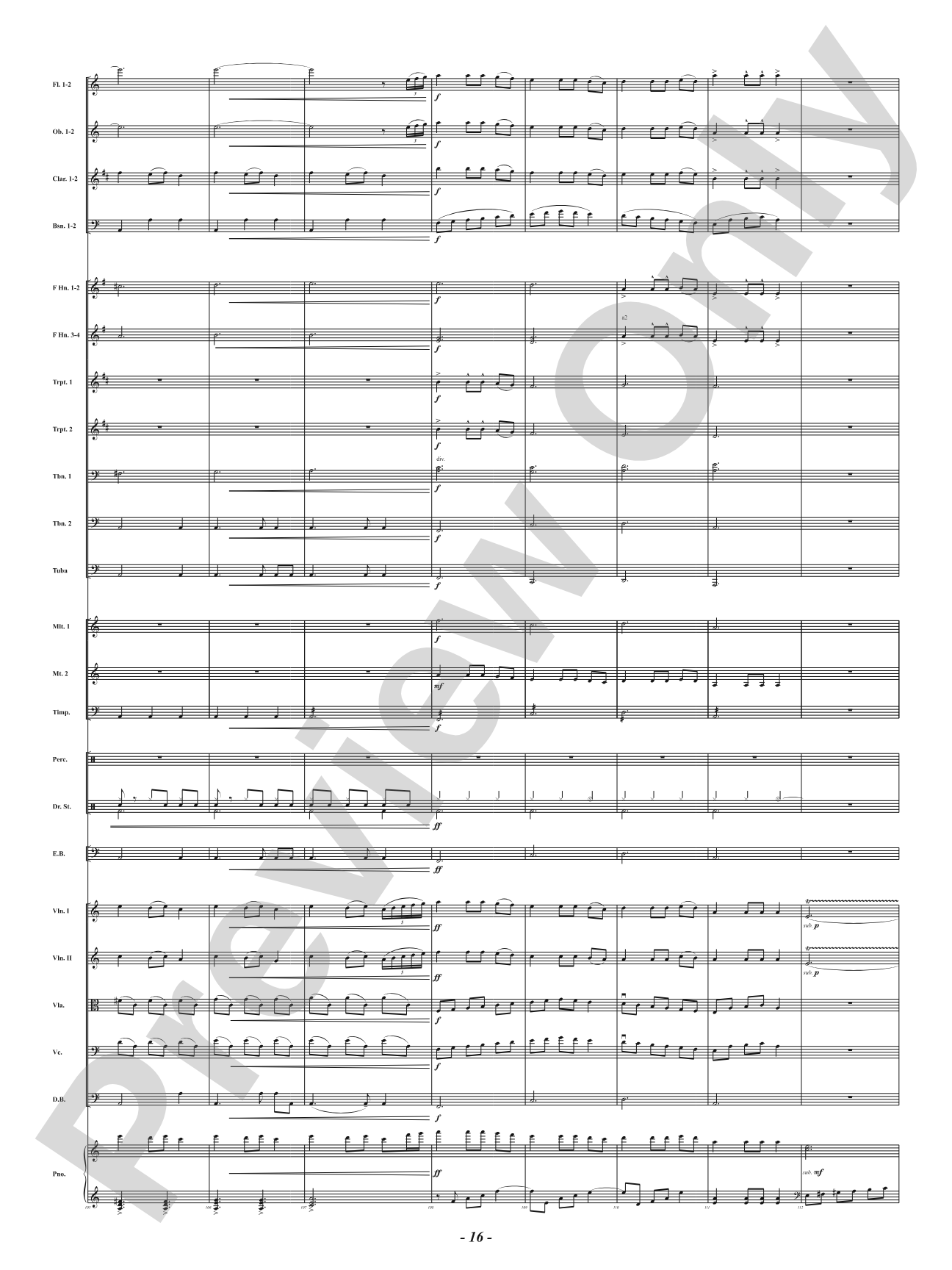 Ukrainian Bell Carol: Full Orchestra Conductor Score & Parts
