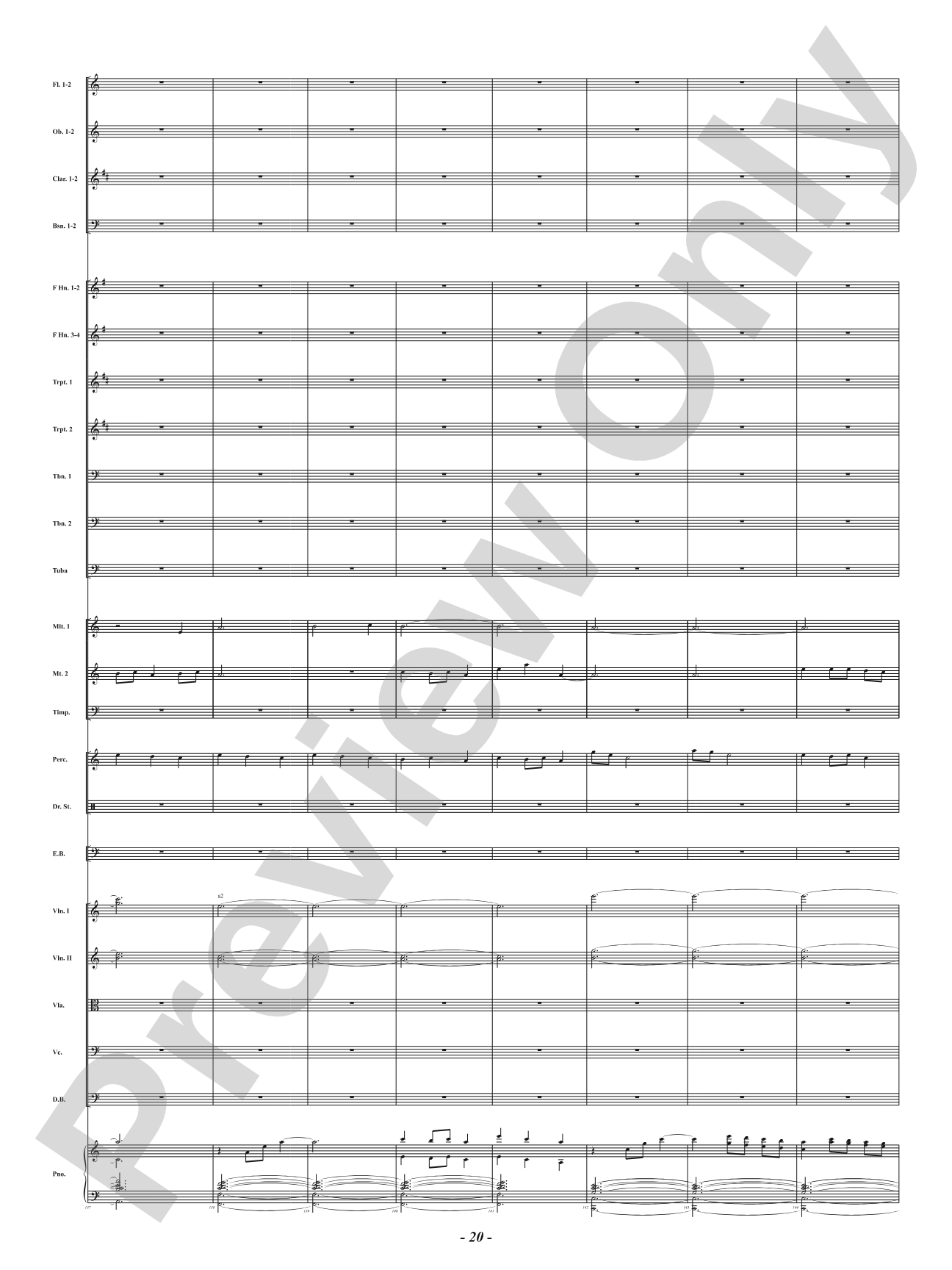 Ukrainian Bell Carol: Full Orchestra Conductor Score & Parts