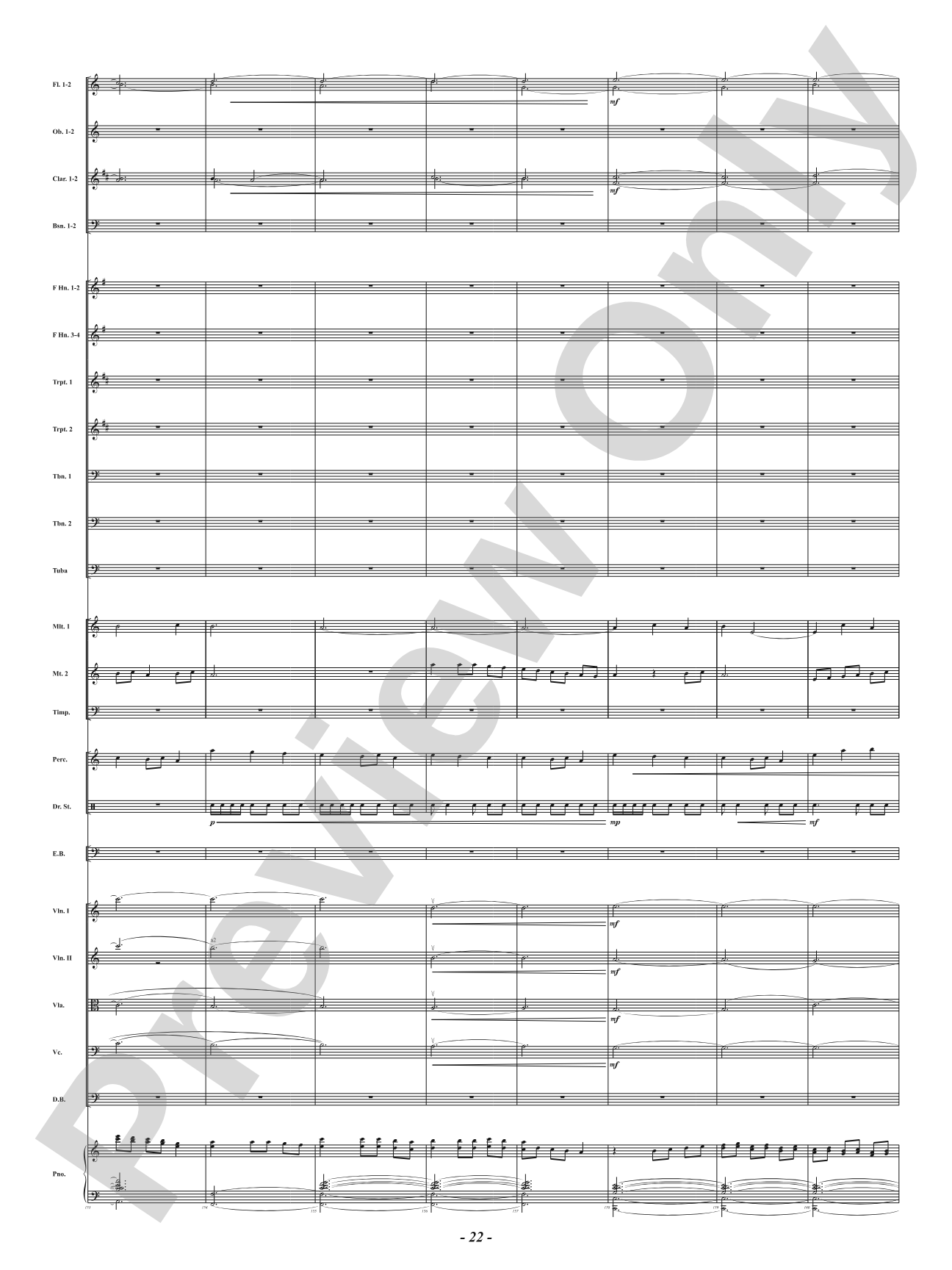 Ukrainian Bell Carol: Full Orchestra Conductor Score & Parts