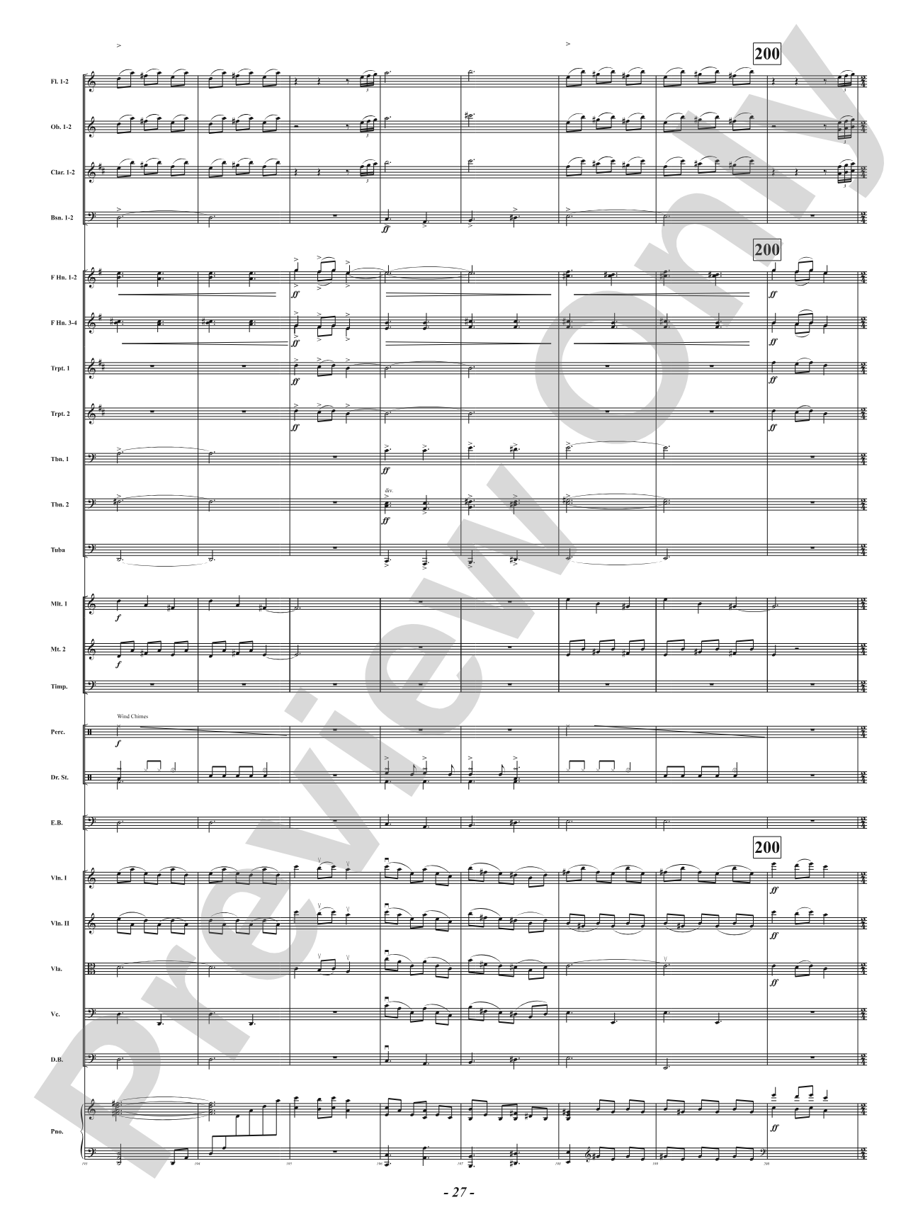 Ukrainian Bell Carol: Full Orchestra Conductor Score & Parts