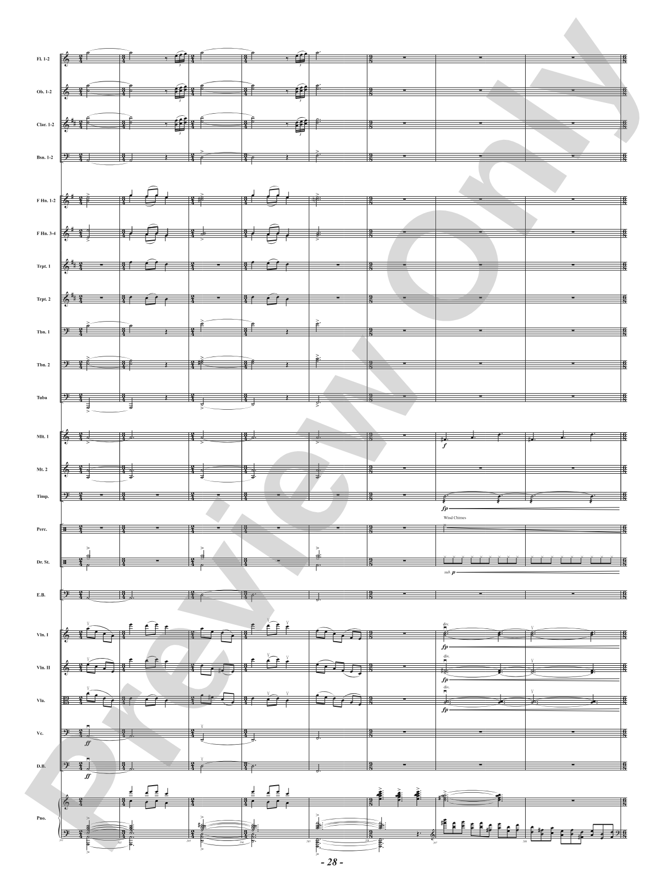 Ukrainian Bell Carol: Full Orchestra Conductor Score & Parts