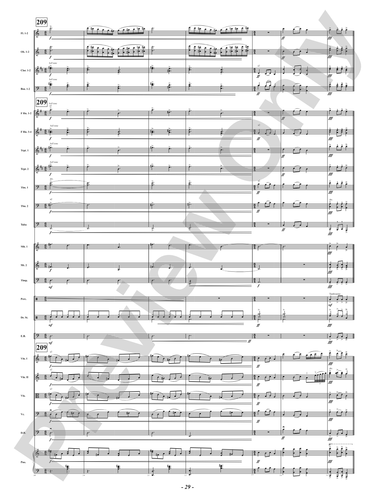 Ukrainian Bell Carol: Full Orchestra Conductor Score & Parts