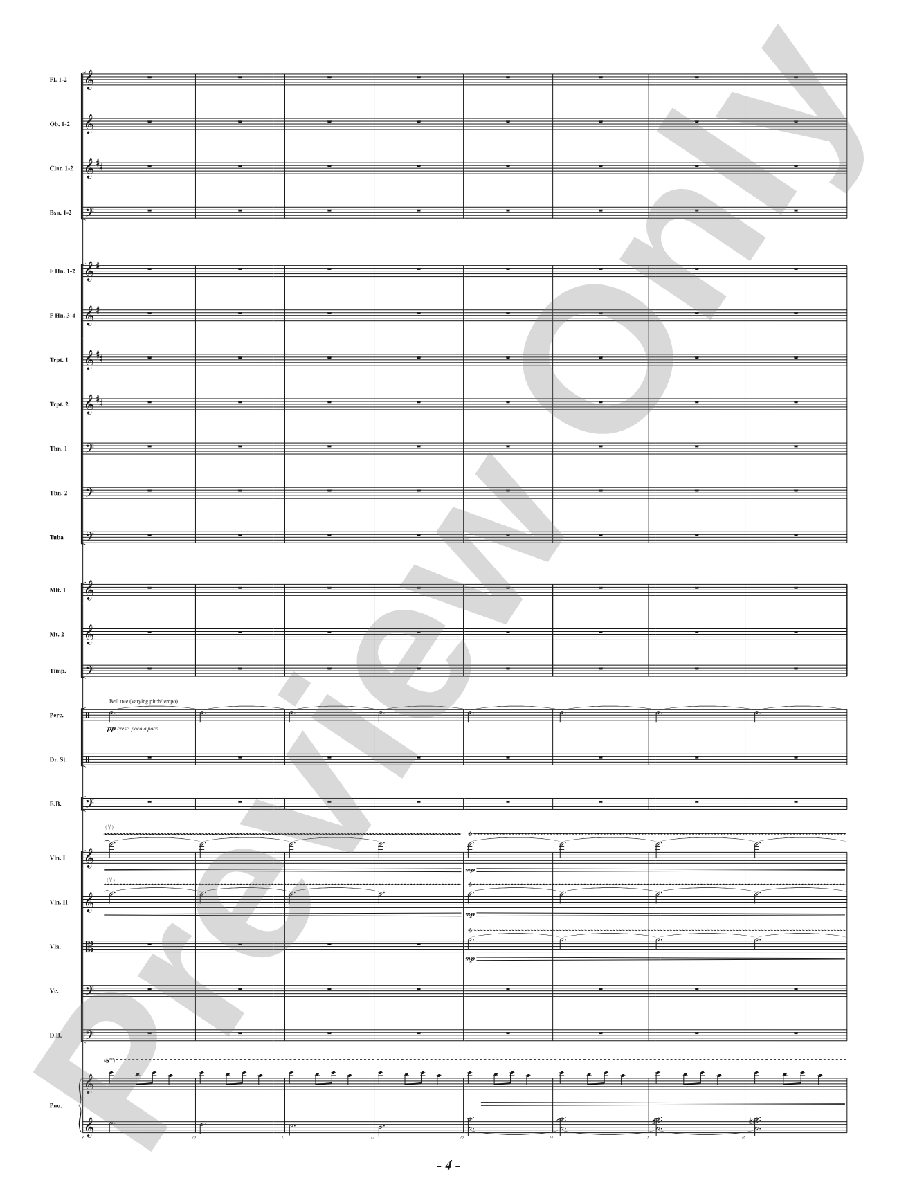 Ukrainian Bell Carol: Full Orchestra Conductor Score & Parts