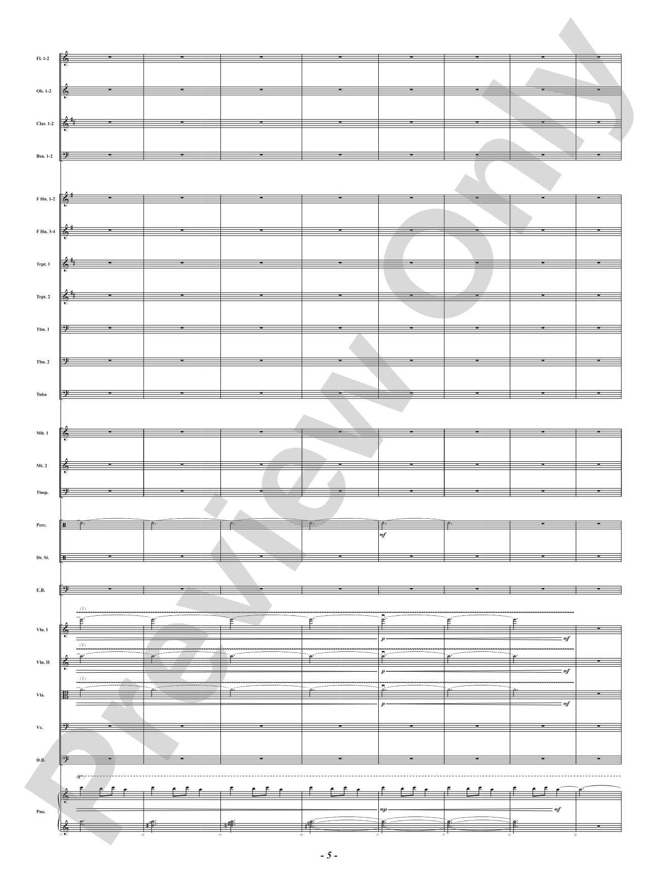 Ukrainian Bell Carol: Full Orchestra Conductor Score & Parts