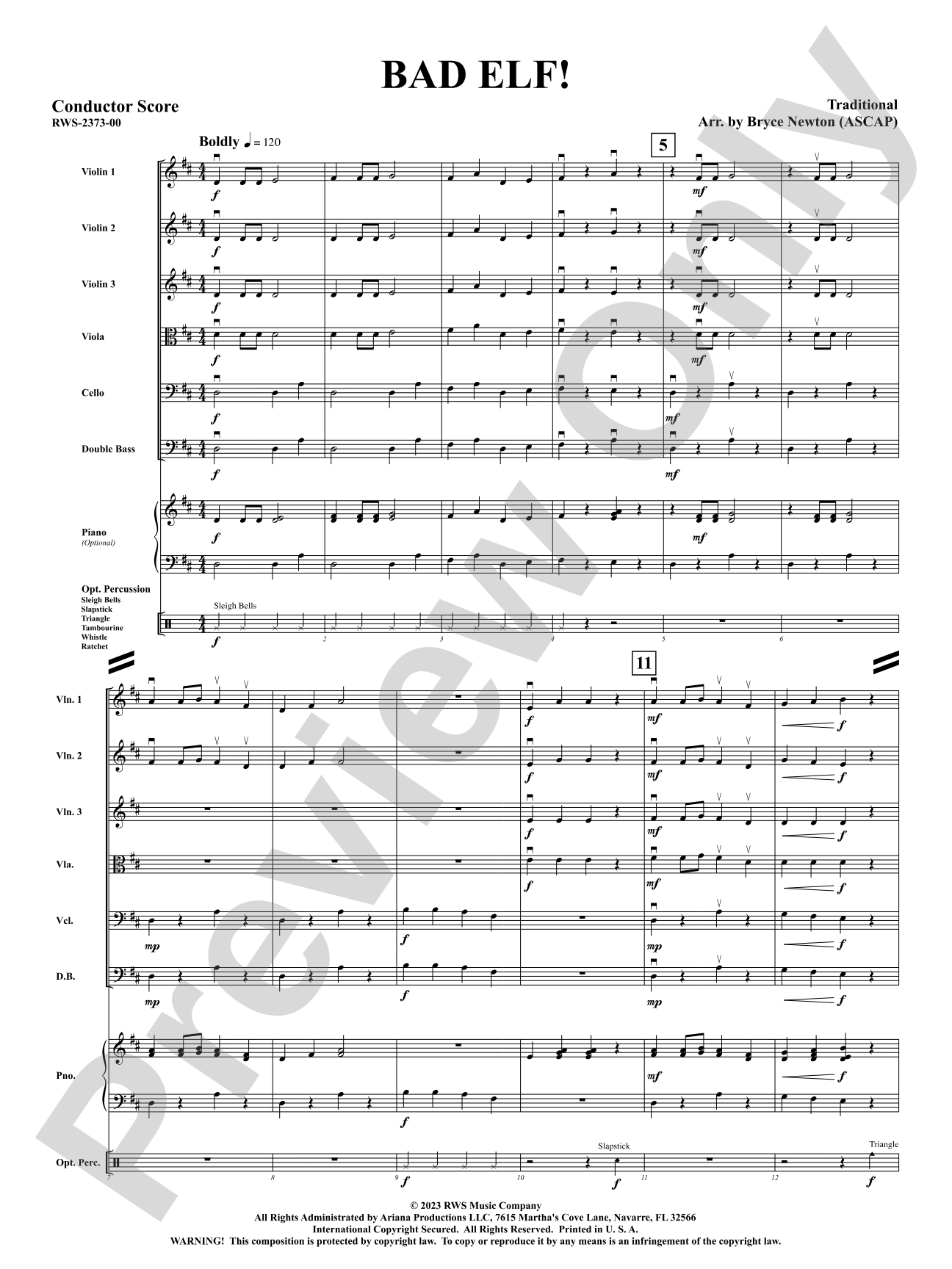 Bad Elf!: String Orchestra Conductor Score & Parts