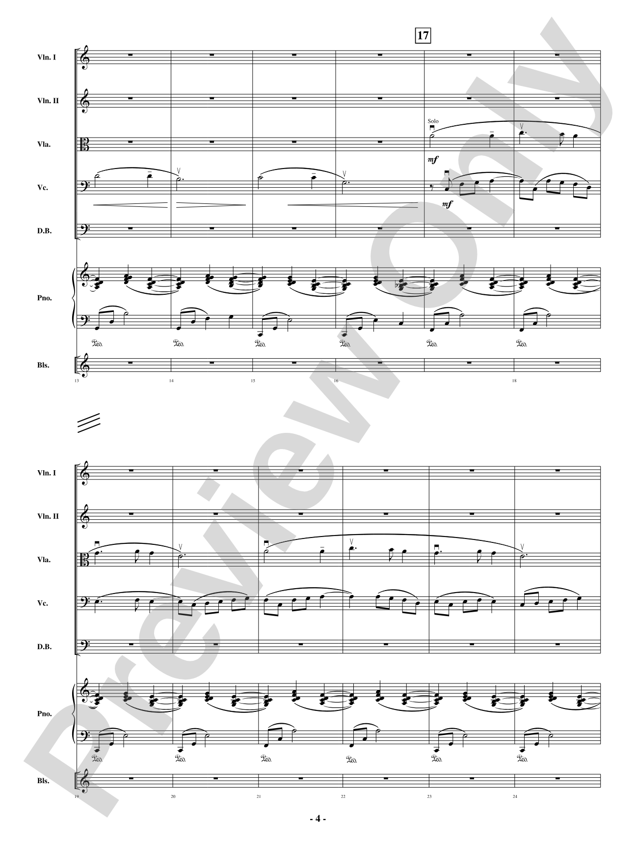 Heavenly Peace - Based on "Silent Night": String Orchestra Conductor Score & Parts