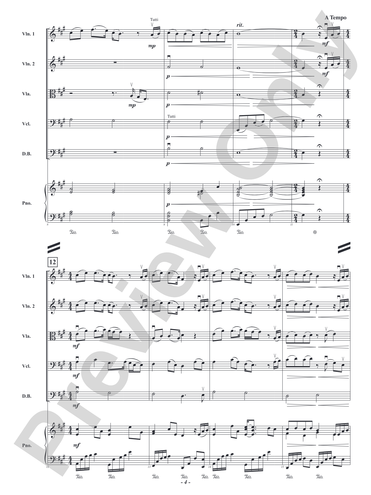 Leaf in the Wind: String Orchestra Conductor Score & Parts