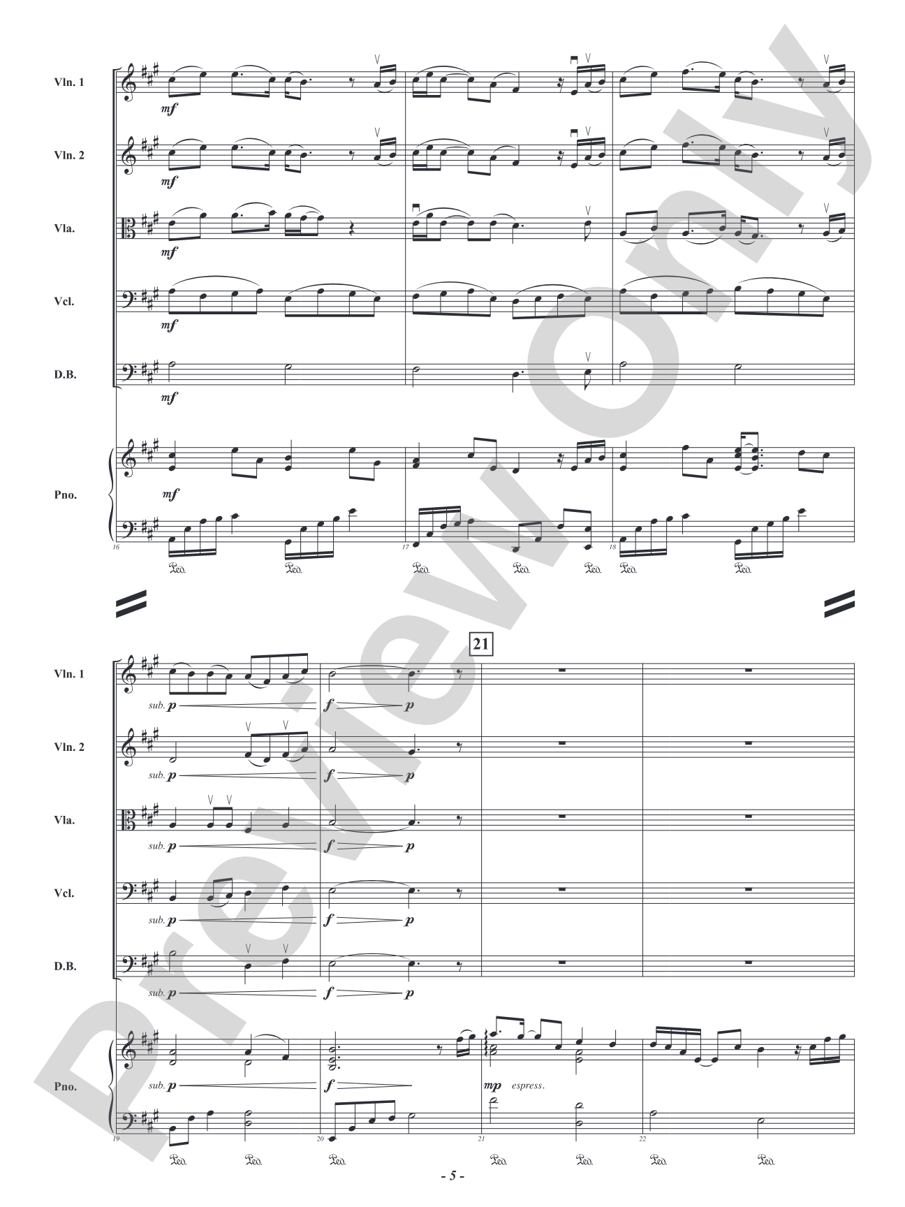 Leaf in the Wind: String Orchestra Conductor Score & Parts