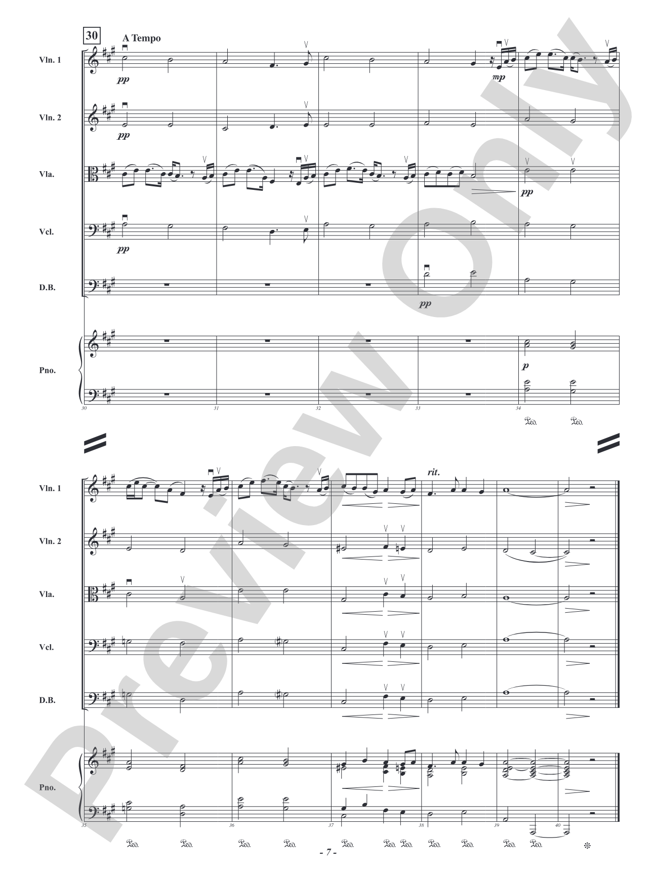 Leaf in the Wind: String Orchestra Conductor Score & Parts