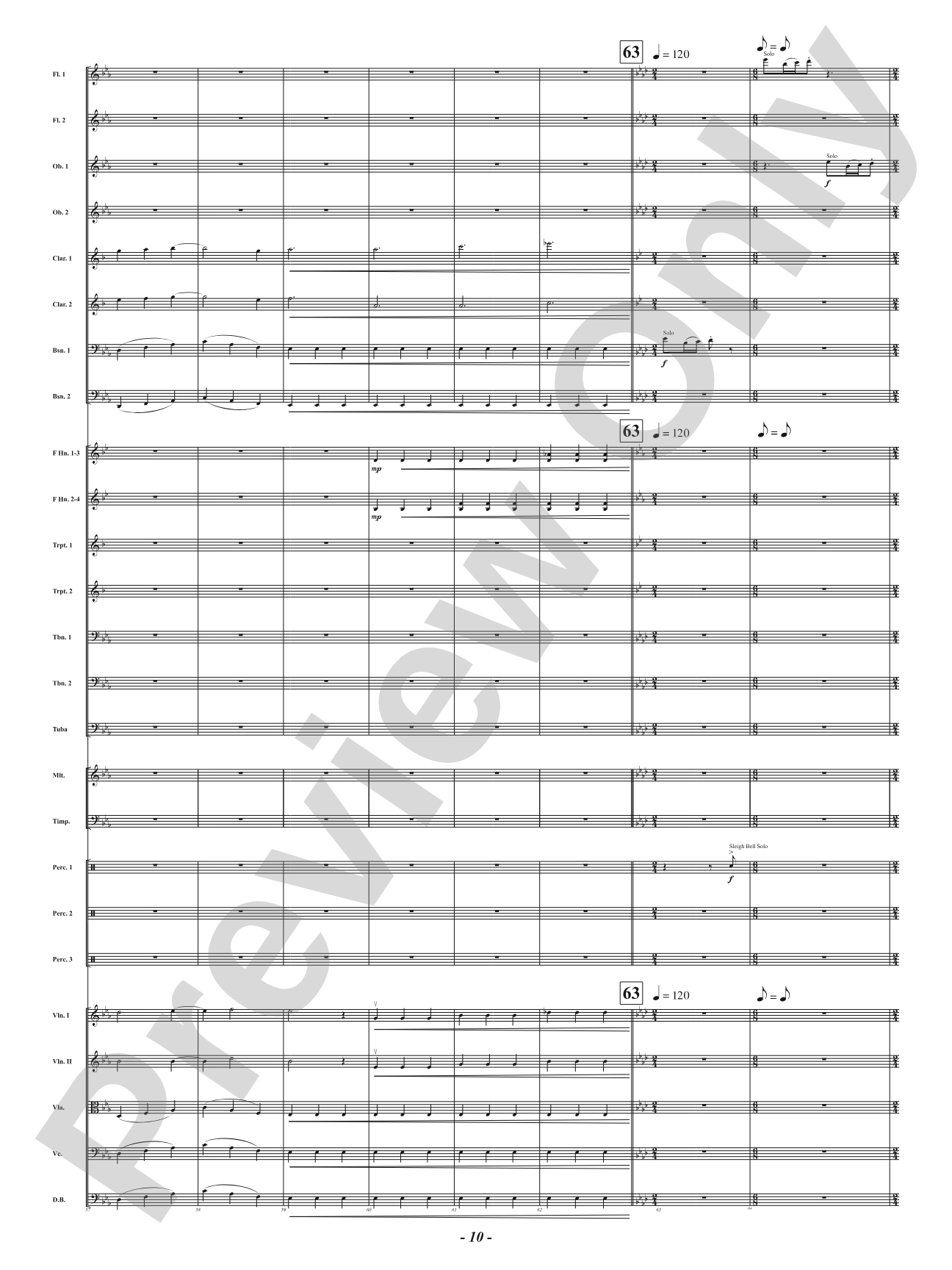 Bells of the Winter Range: Full Orchestra Conductor Score & Parts