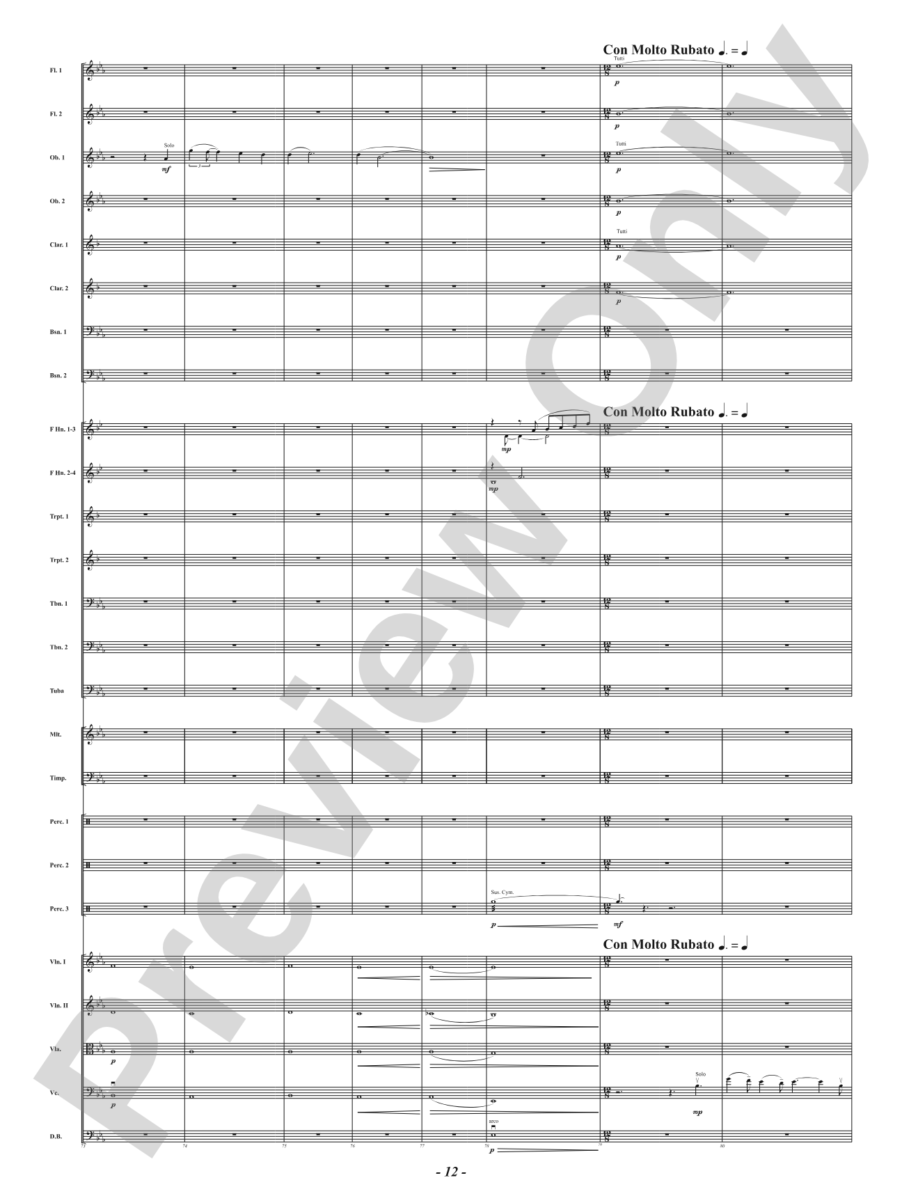 Bells of the Winter Range: Full Orchestra Conductor Score & Parts
