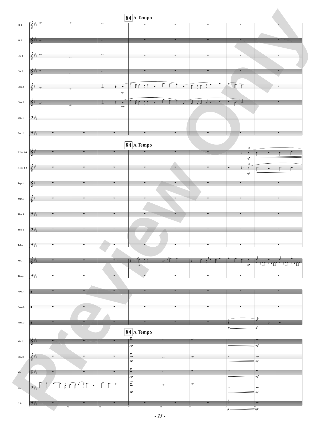 Bells of the Winter Range: Full Orchestra Conductor Score & Parts