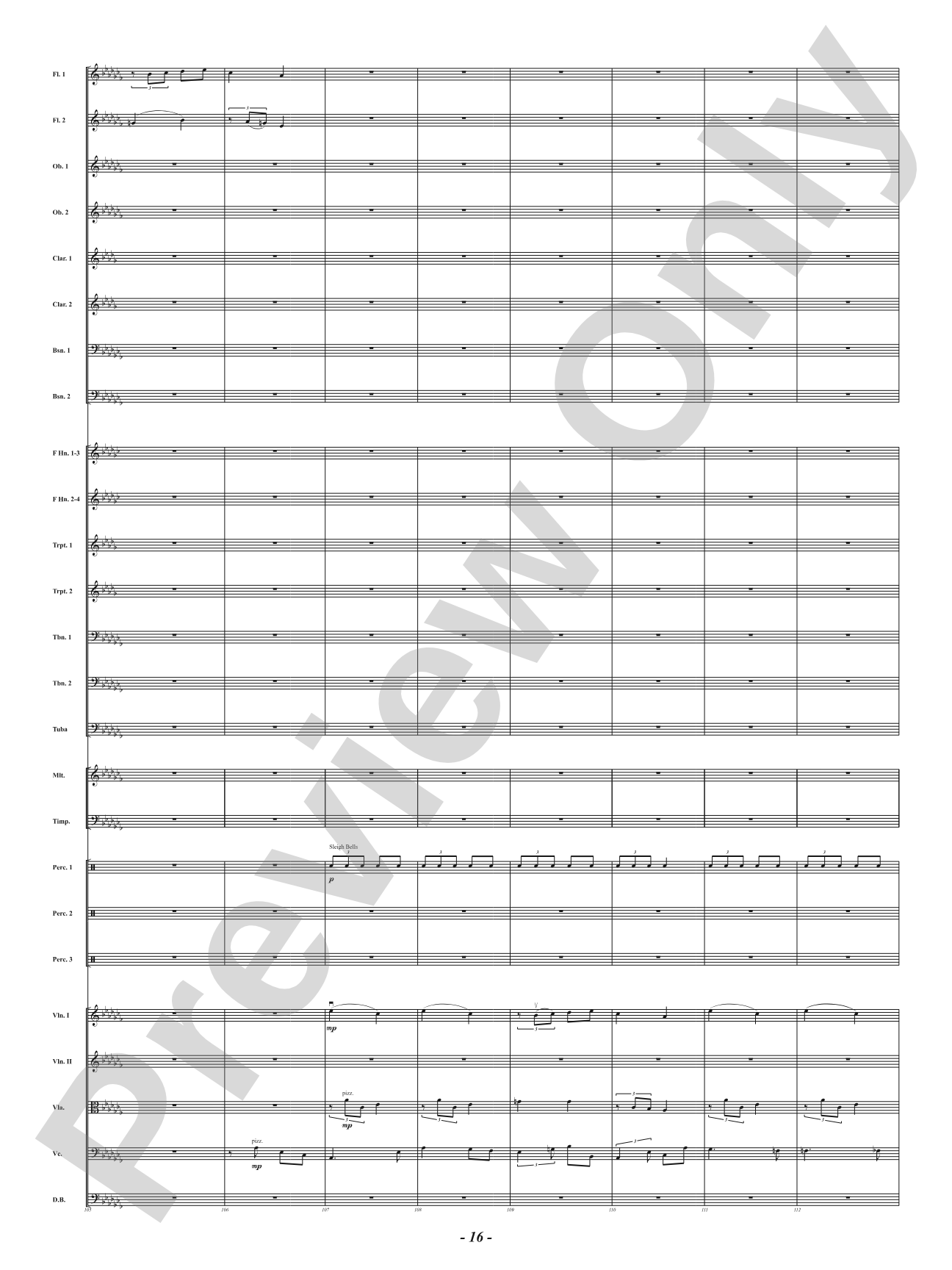 Bells of the Winter Range: Full Orchestra Conductor Score & Parts