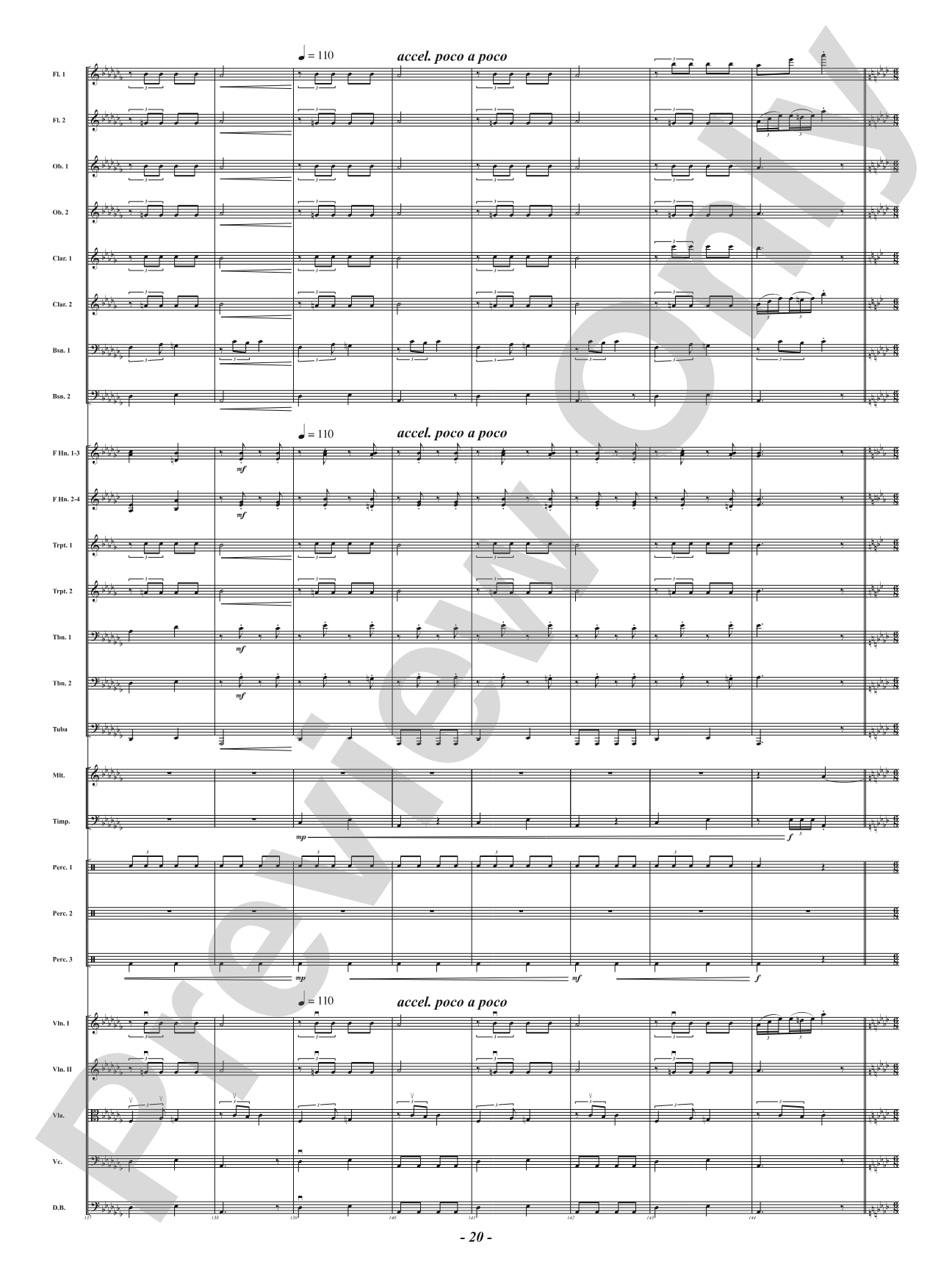 Bells of the Winter Range: Full Orchestra Conductor Score & Parts