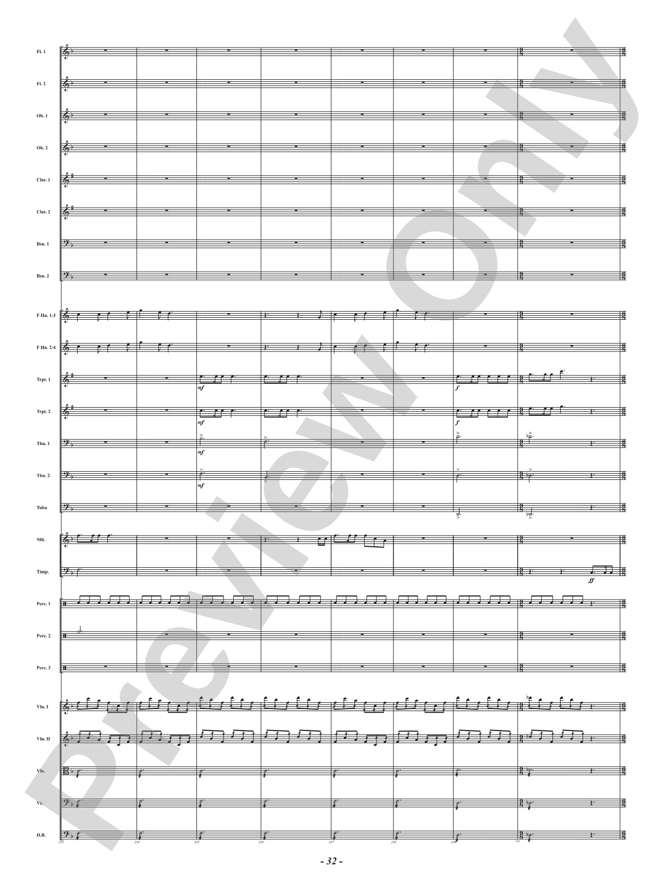 Bells of the Winter Range: Full Orchestra Conductor Score & Parts