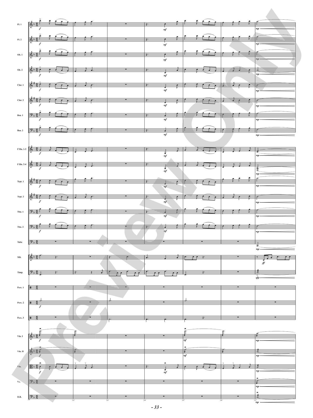 Bells of the Winter Range: Full Orchestra Conductor Score & Parts
