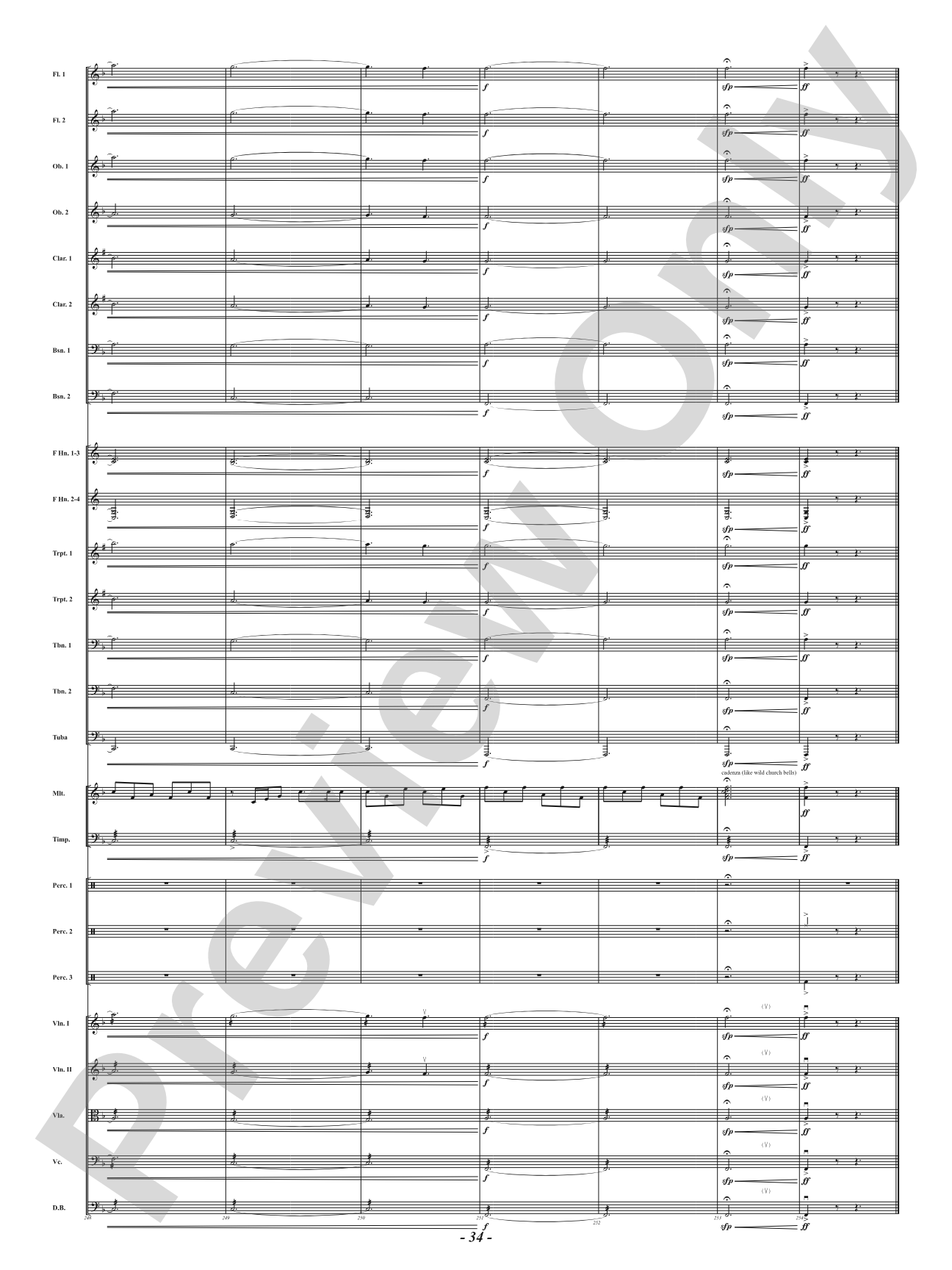 Bells of the Winter Range: Full Orchestra Conductor Score & Parts