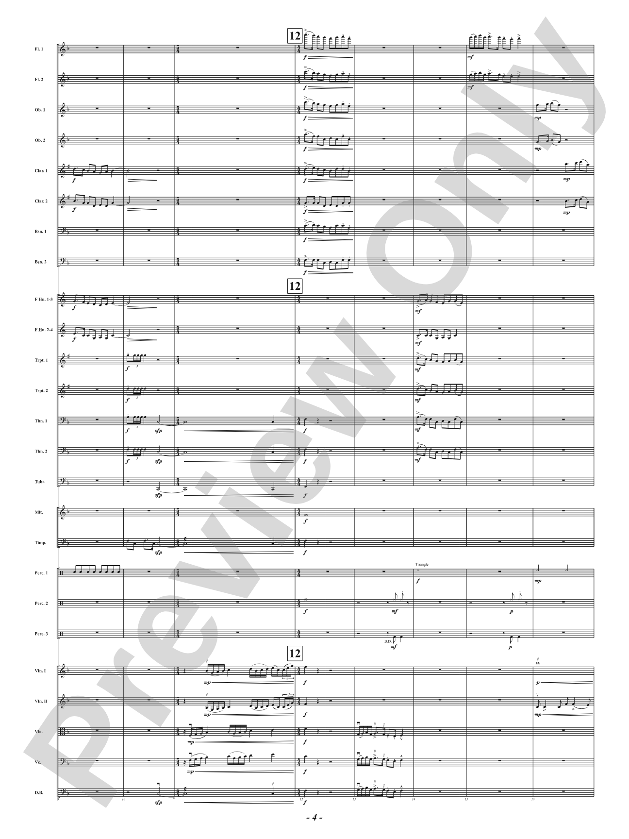 Bells of the Winter Range: Full Orchestra Conductor Score & Parts
