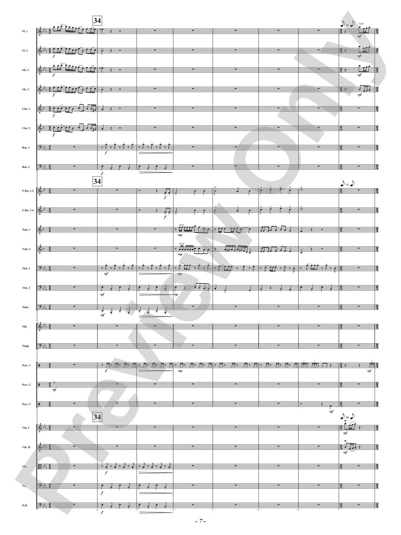 Bells of the Winter Range: Full Orchestra Conductor Score & Parts