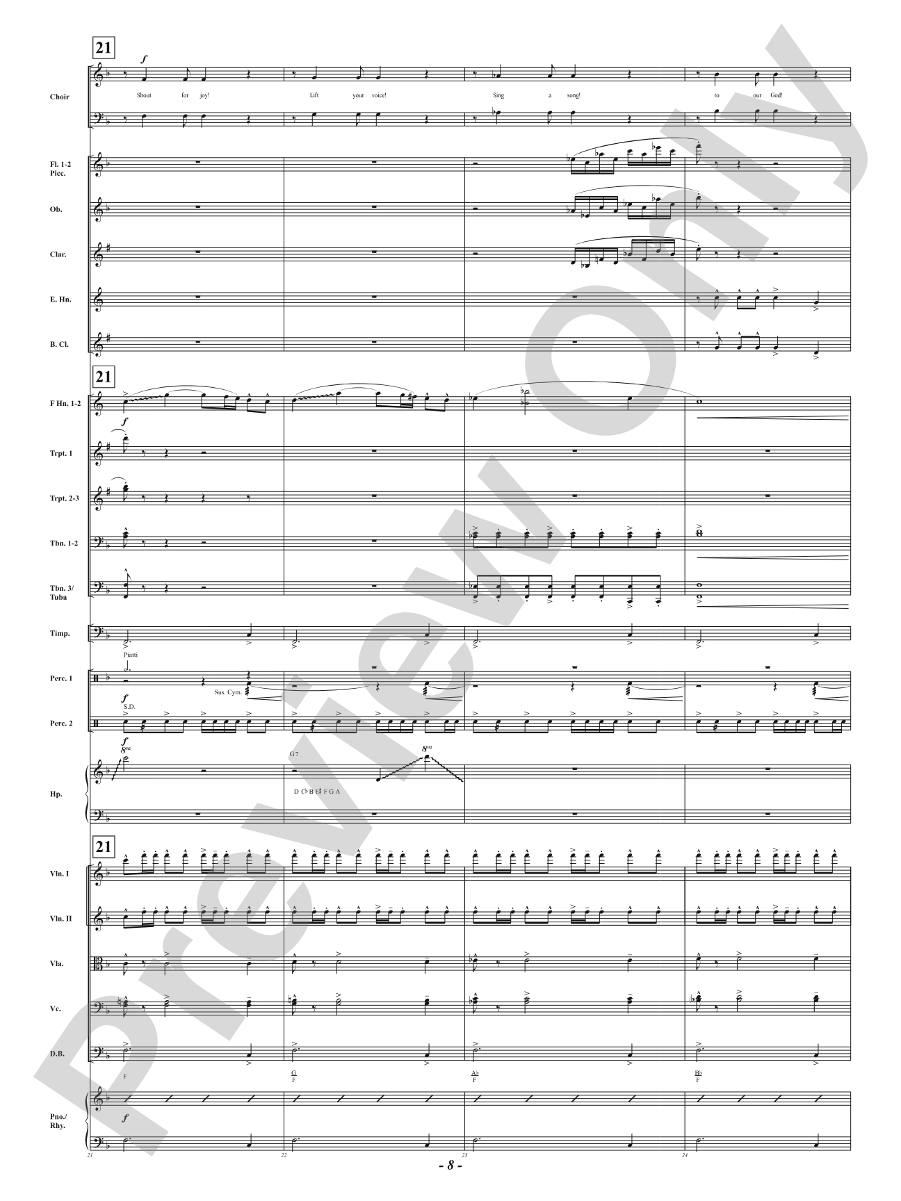 Shout for Joy: Full Orchestra Conductor Score & Parts