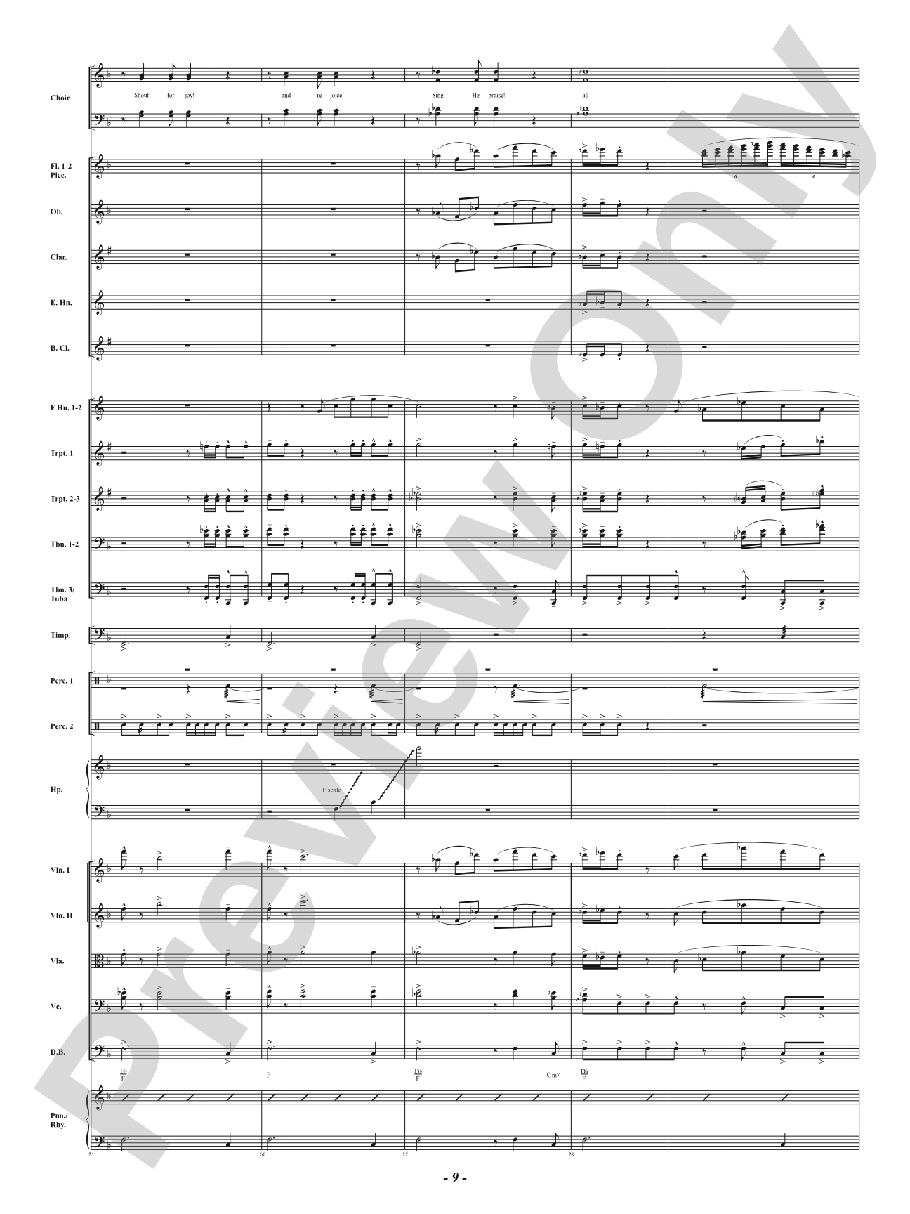 Shout for Joy: Full Orchestra Conductor Score & Parts