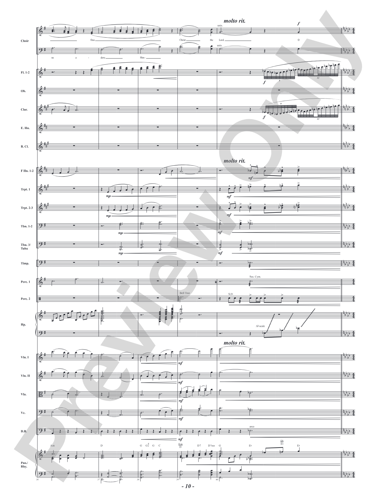 O Come, All Ye Faithful: Full Orchestra Conductor Score & Parts