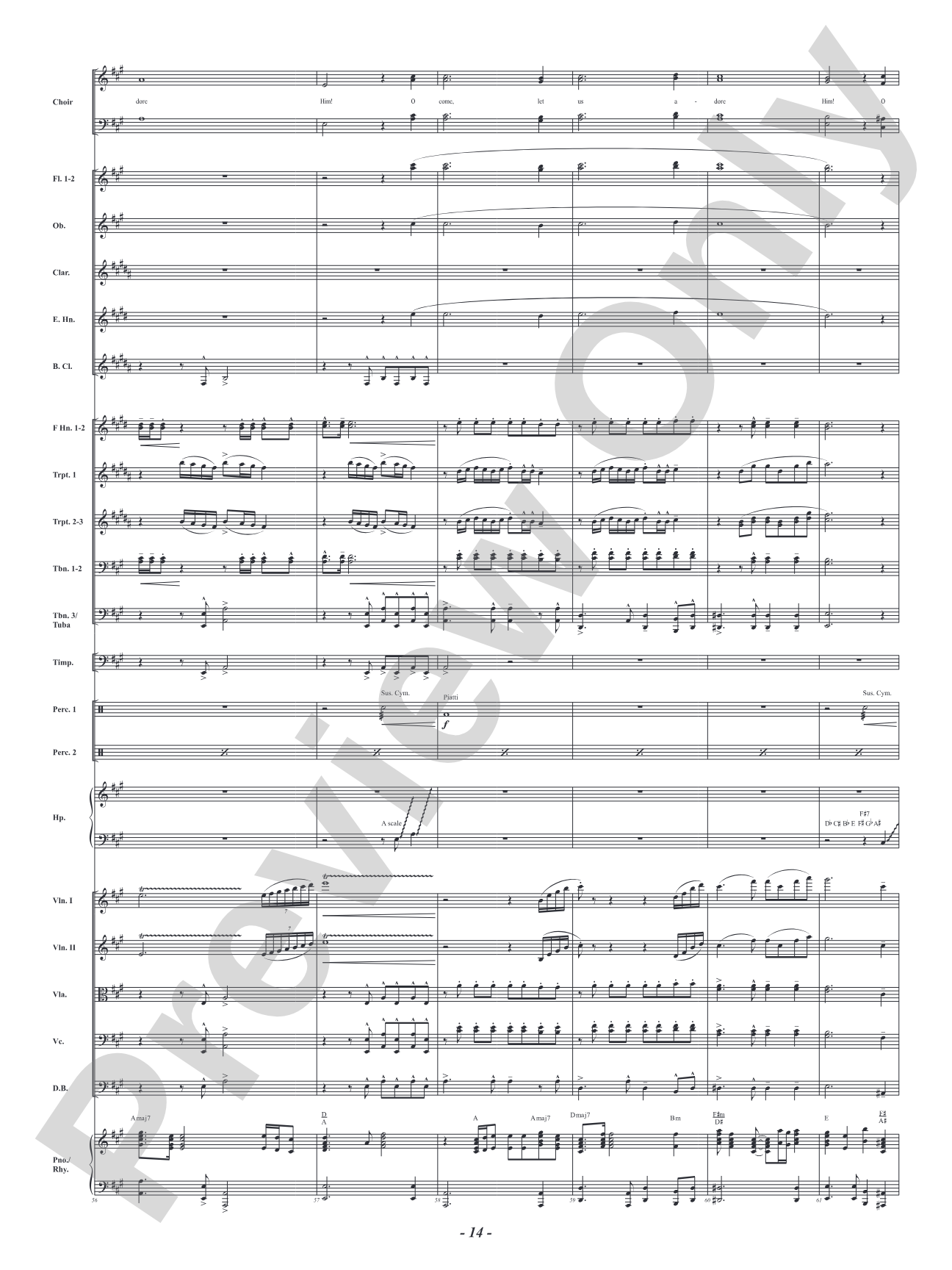 O Come, All Ye Faithful: Full Orchestra Conductor Score & Parts