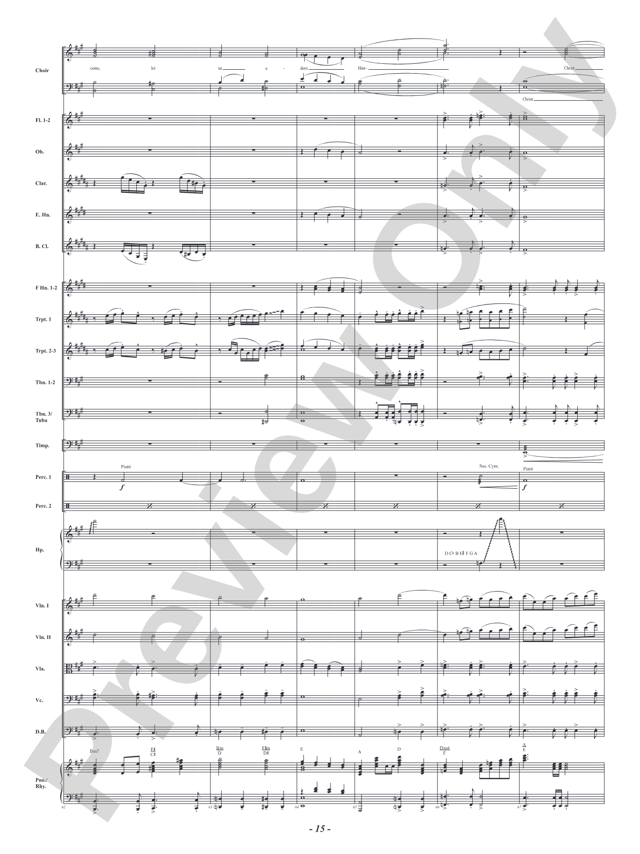 O Come, All Ye Faithful: Full Orchestra Conductor Score & Parts
