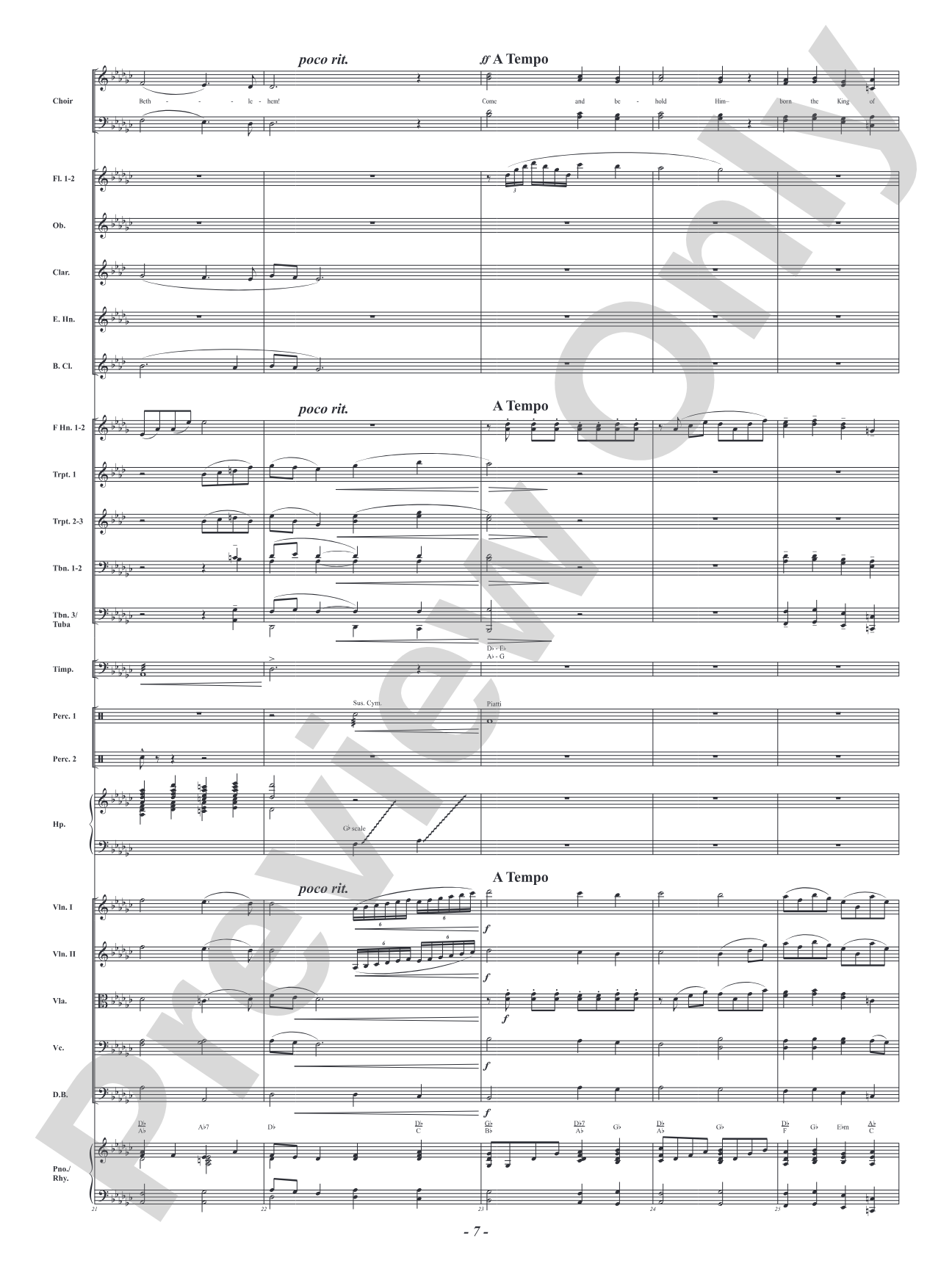 O Come, All Ye Faithful: Full Orchestra Conductor Score & Parts
