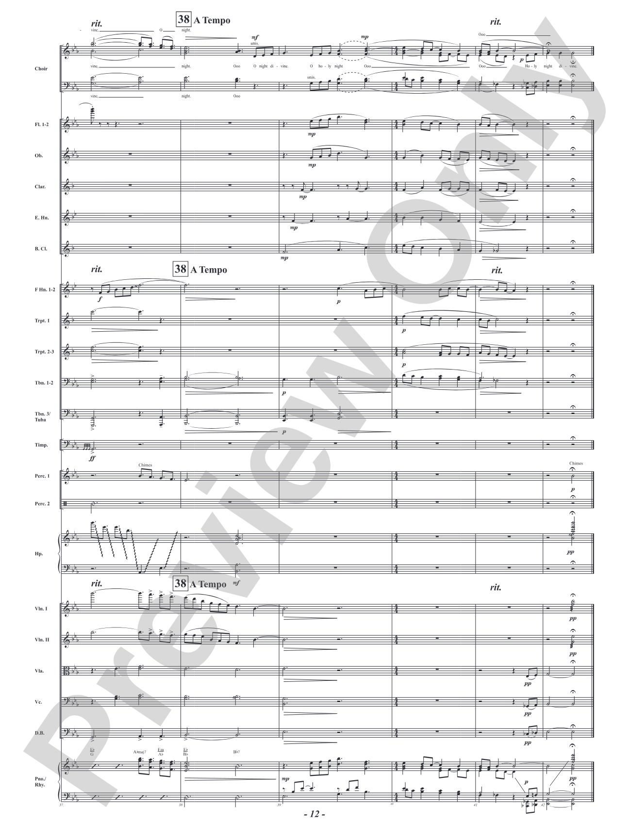 O Holy Night!: Full Orchestra Conductor Score & Parts