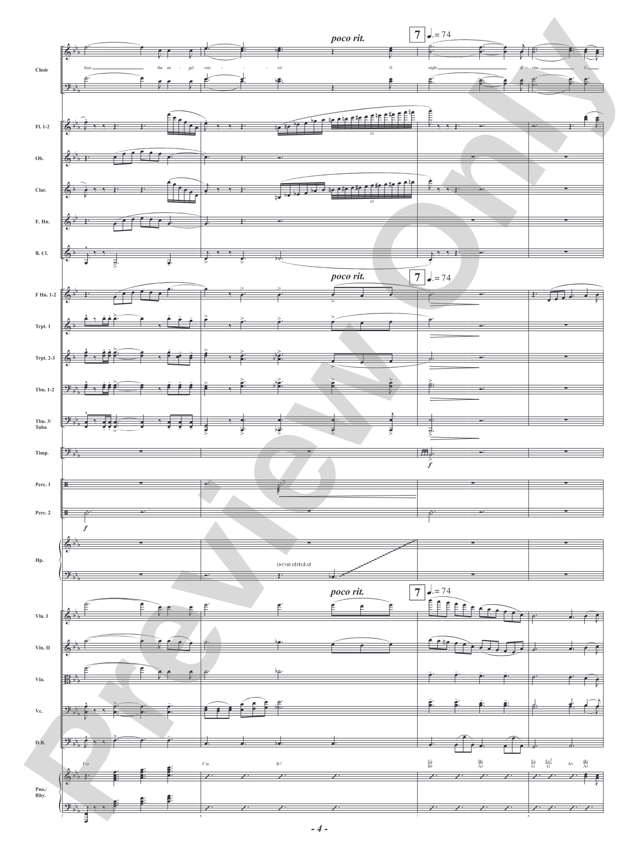 O Holy Night!: Full Orchestra Conductor Score & Parts