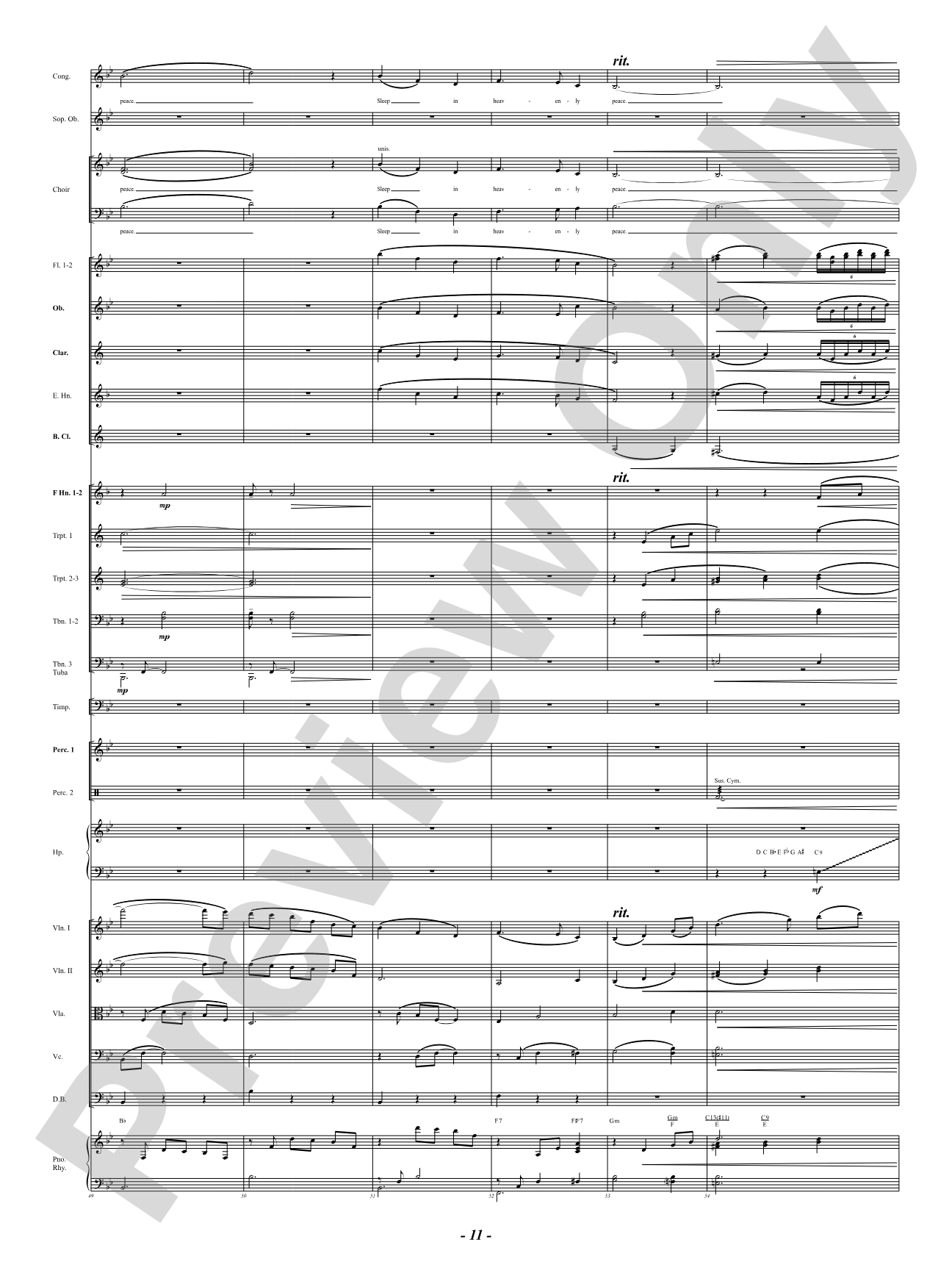 Silent Night: Full Orchestra Conductor Score & Parts